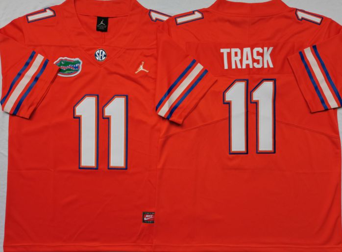 Men Florida Gators #11 Trask Orange 2025 NCAA Jersey